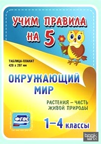 Окружающий мир: Растения — часть живой природы. 1-4 классы. Таблица-плакат. ФГОС