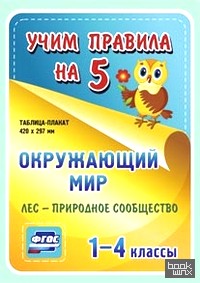 Окружающий мир: Лес — природное сообщество. 1-4 классы. Таблица-плакат. ФГОС