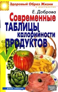 Современные таблицы калорийности продуктов