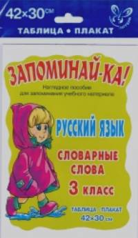 Русский язык: Словарные слова. 3 класс